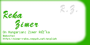 reka zimer business card
